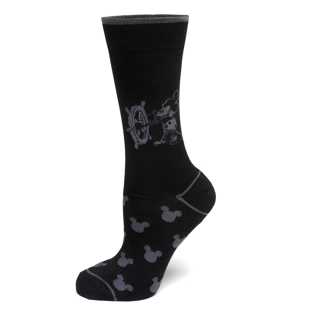 Steamboat Willie Black Socks