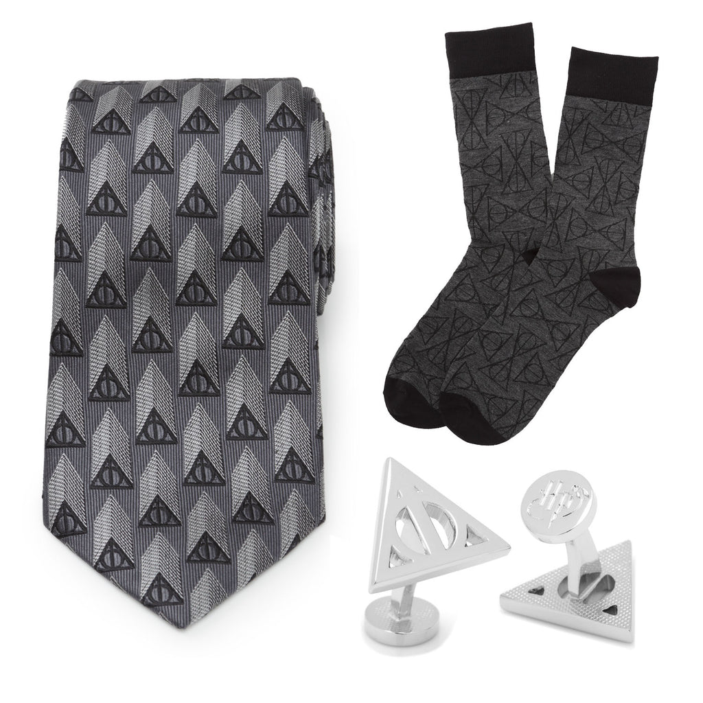 Deathly Hallows Gray Necktie Gift Set