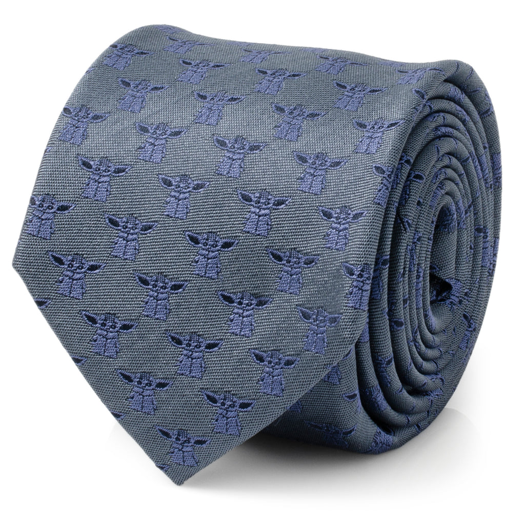 Grogu Blue Tonal Men's Tie