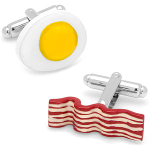 Bacon and Eggs Breakfast Cufflinks