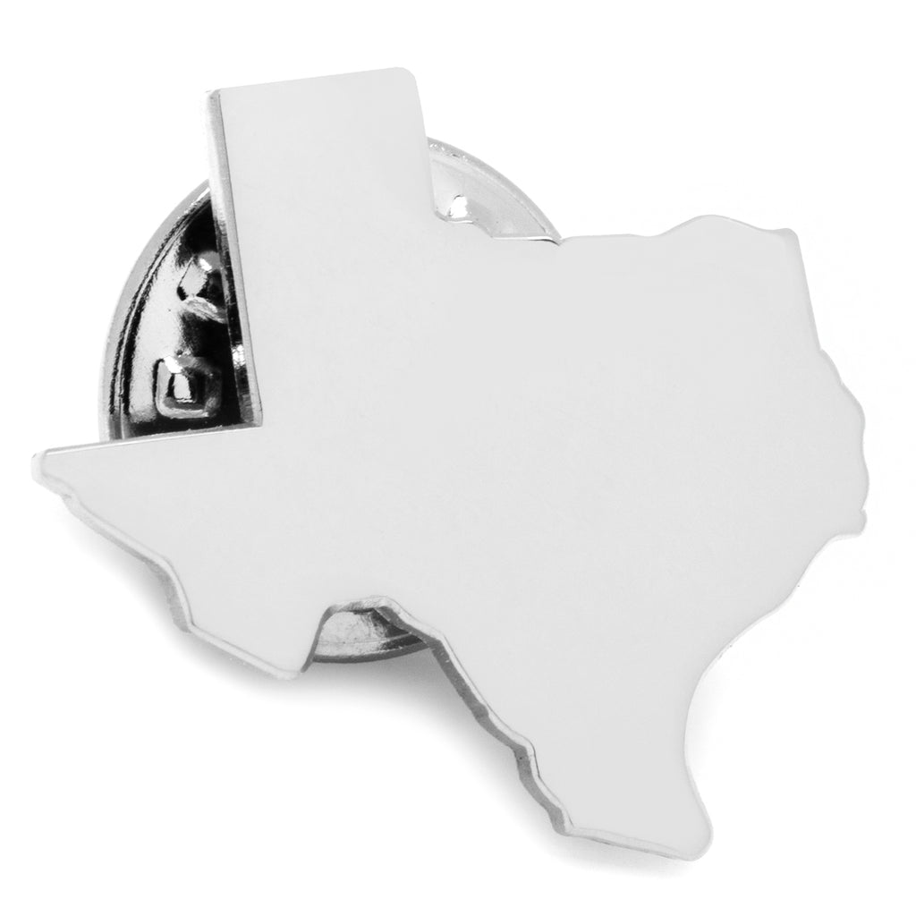 Silver Texas Lapel Pin