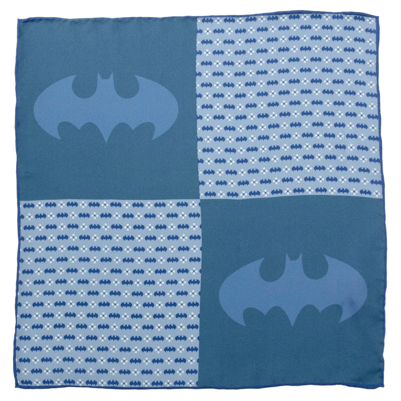 Batman Multi Motif Blue Pocket Square