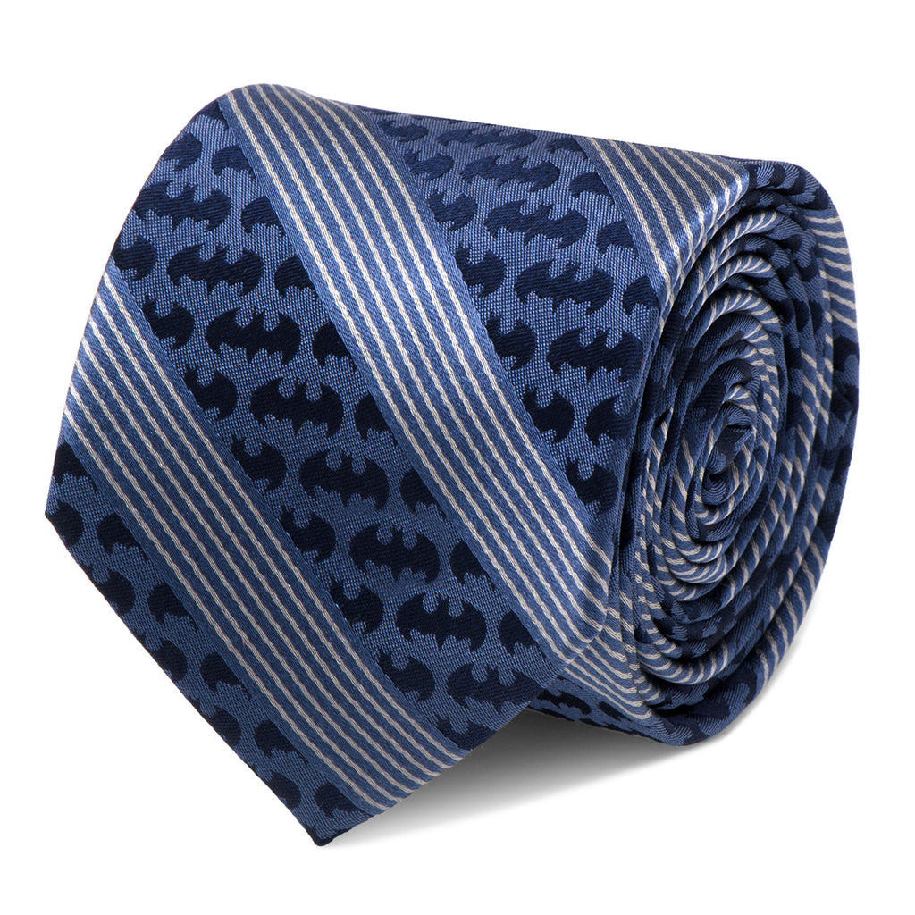Batman Pinstripe Navy Tie