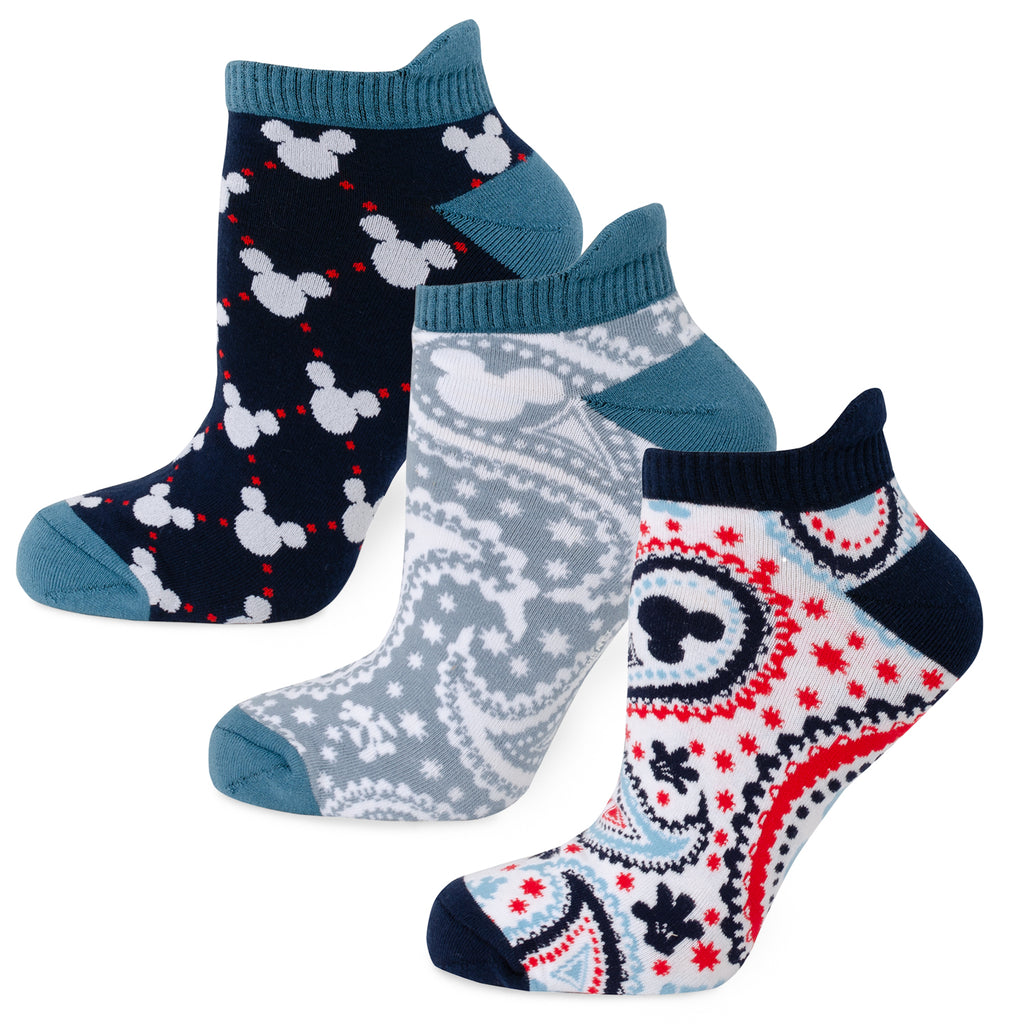 Mickey Silhouette 3 Pack Ankle Sock Set
