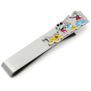 Mickey And Friends Printed Silver Tie Bar