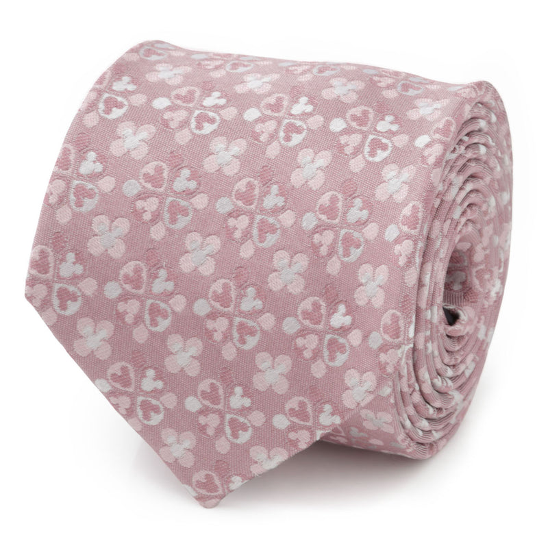 Mickey Mouse Silhouette Blossom Pink Men's Tie