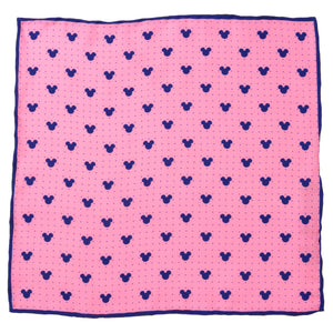 Mickey Mouse Dot Pink Pocket Square