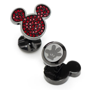 Mickey Mouse Maroon Crystal Cufflinks