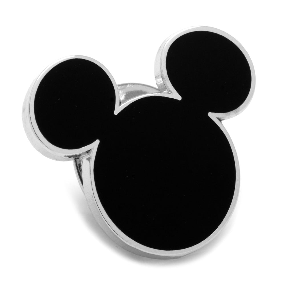 Black Mickey Mouse Silhouette Lapel Pin