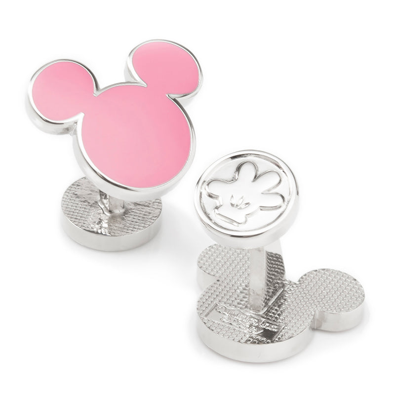 Mickey Mouse Silhouette Pink Cufflinks