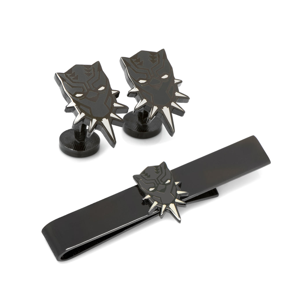 Black Panther Cufflinks and Tie Bar Gift Set