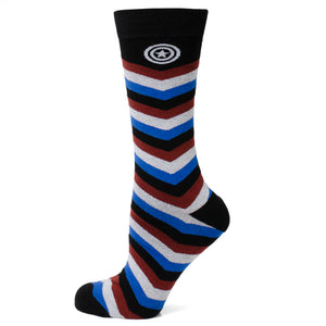 Captain America Chevron Stripe Men's Socks