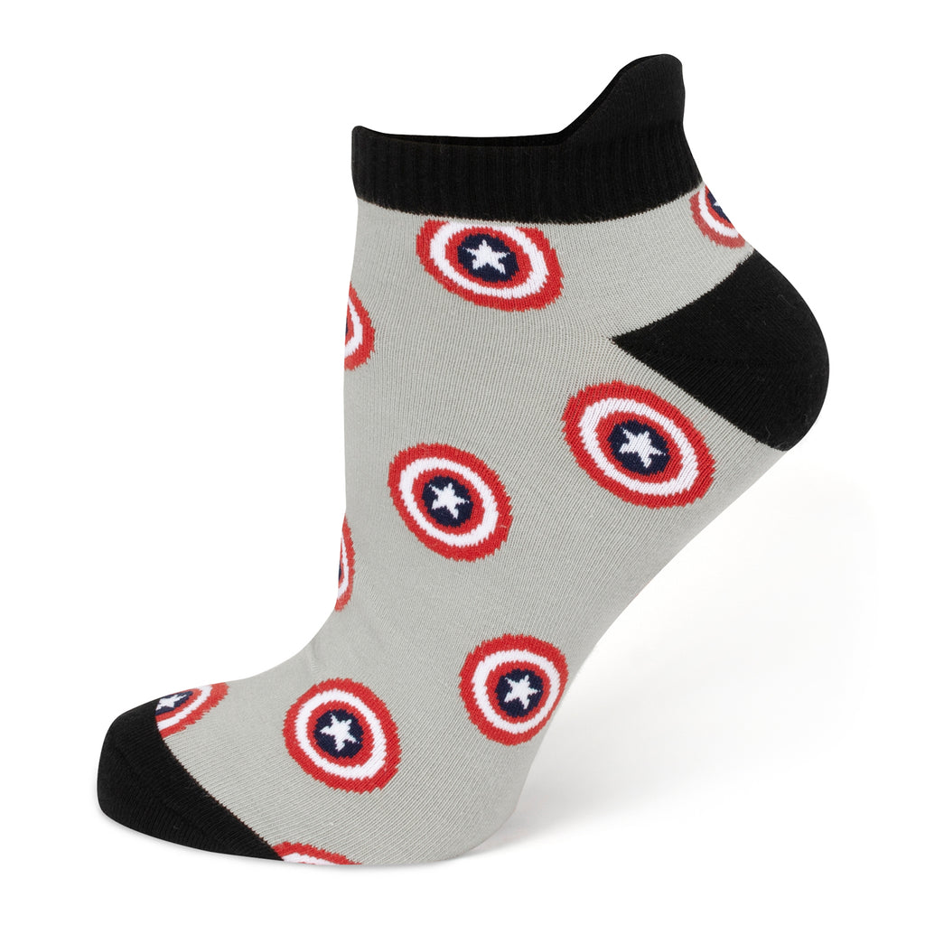Captain America Gray Ankle Socks