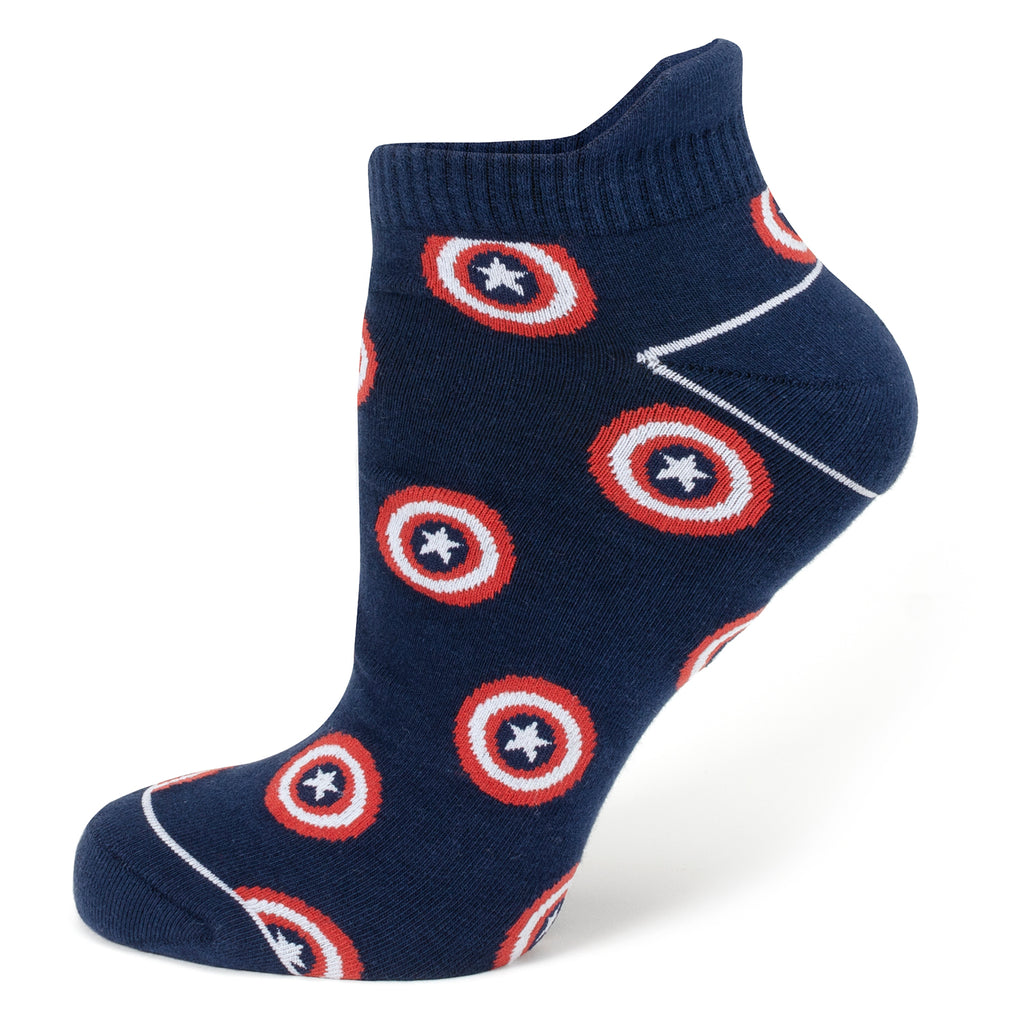 Captain America Navy Ankle Socks