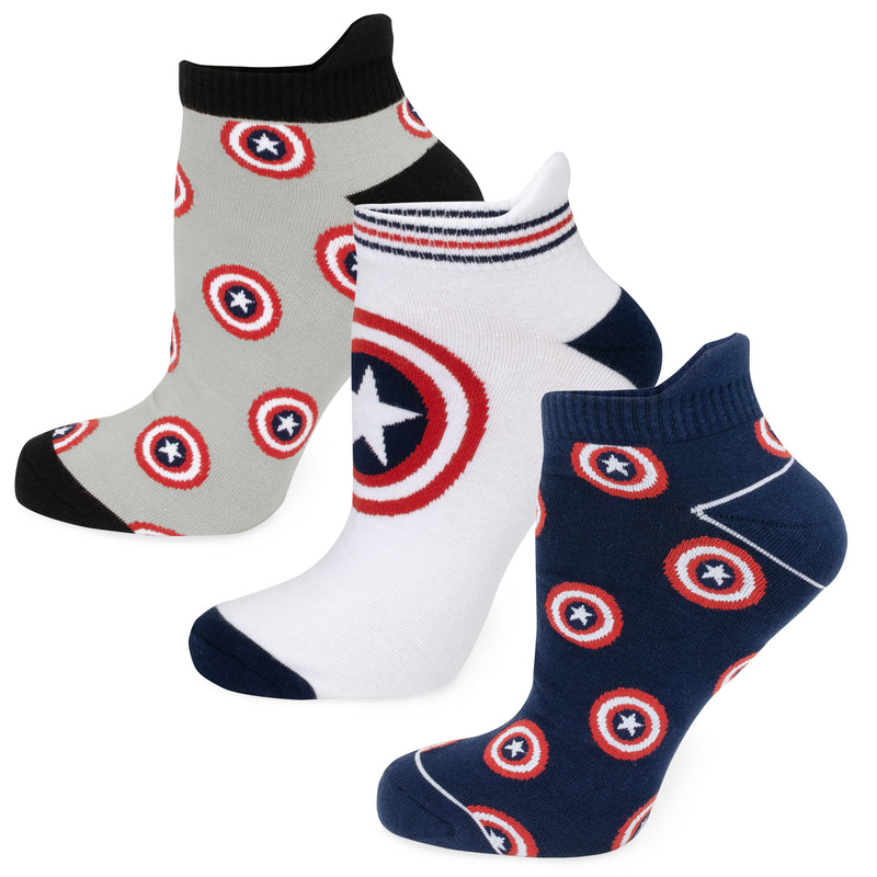 Captain America Ankle Socks 3 Pack