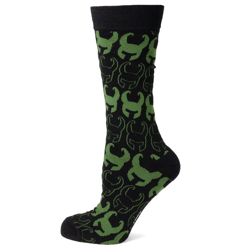 Loki Pattern Green/Black Socks