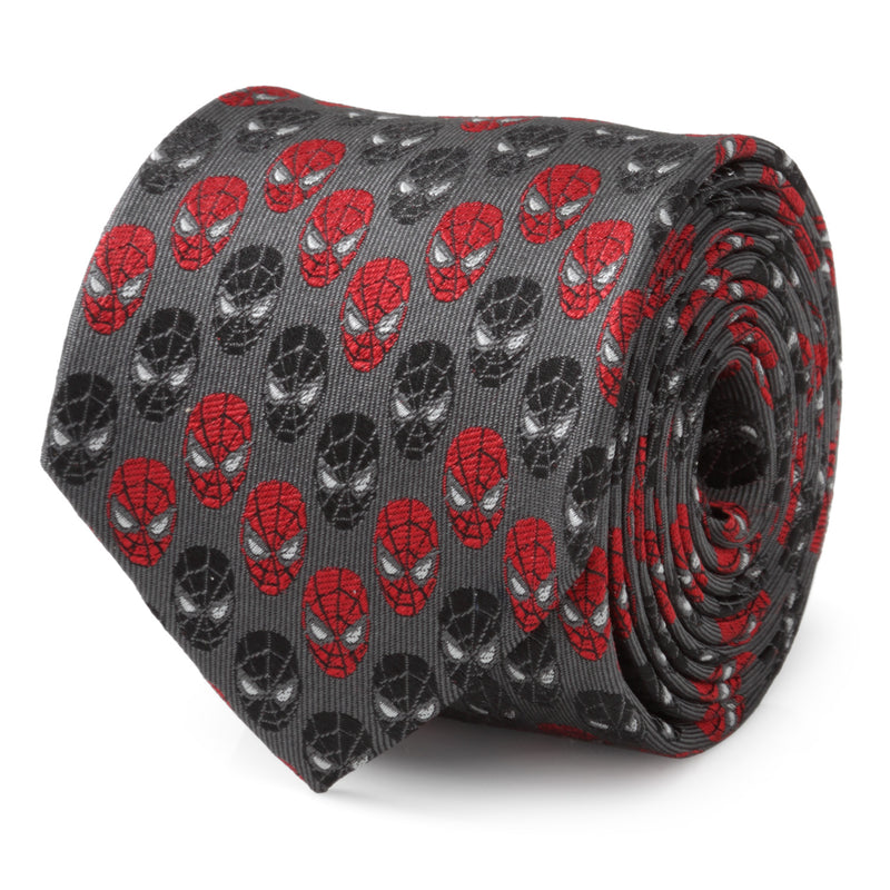 Spider-Man Chevron Red Black Men's Tie