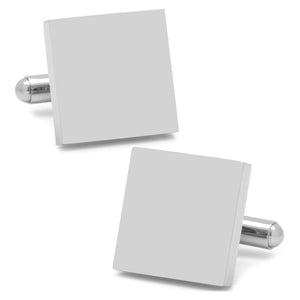 Stainless Steel Square Infinity Engravable Cufflinks