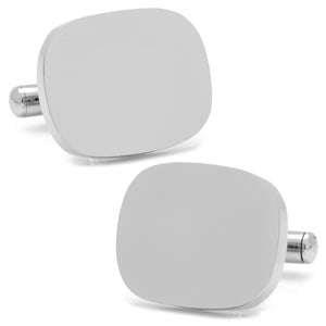 Stainless Steel Soft Rectangle Infinity Engravable Cufflinks