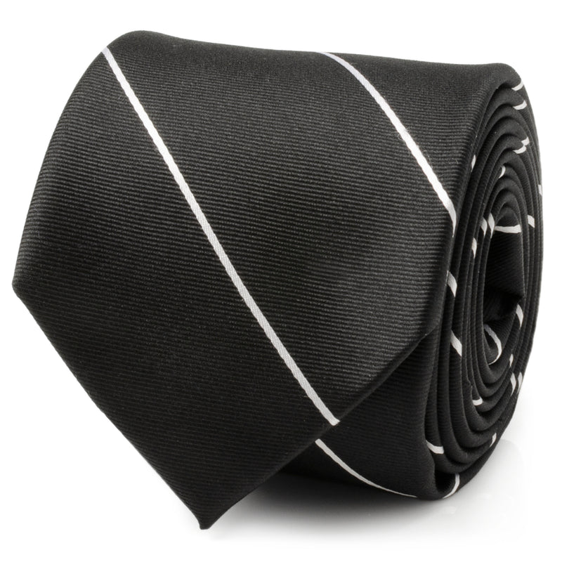 Classic Black Striped Silk Men's Tie