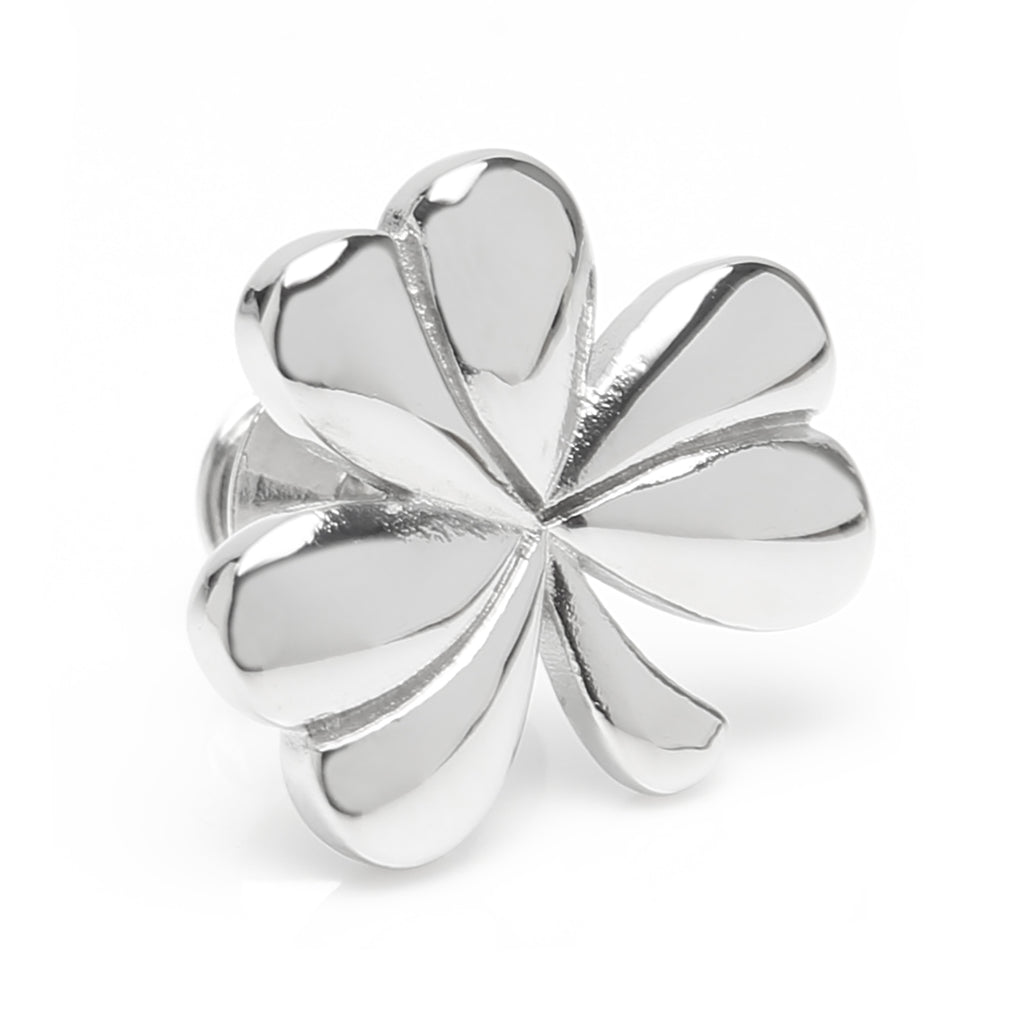Clover Stainless Steel Lapel Pin