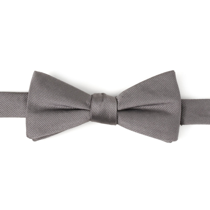 Gray Silk Bow Pre-Tie