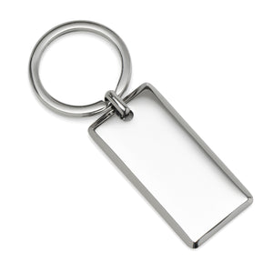 Rectangle Engravable Stainless Steel Key Chain