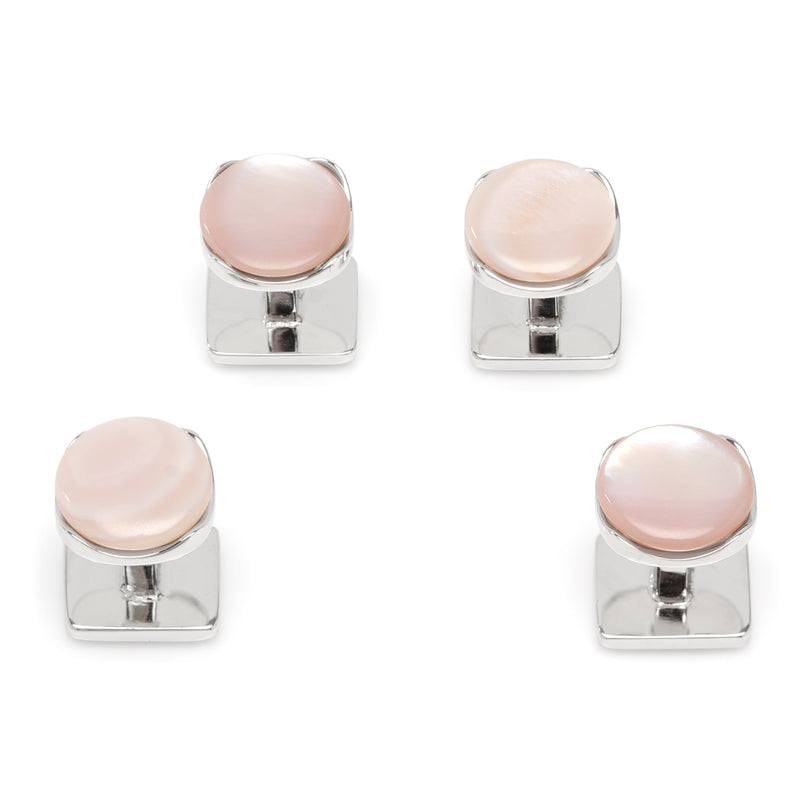 Sterling Silver Classic Formal Pink Mother of Pearl Studs