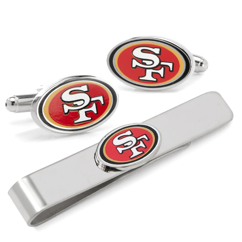 San Francisco 49er's Cufflinks and Tie Bar Gift Set