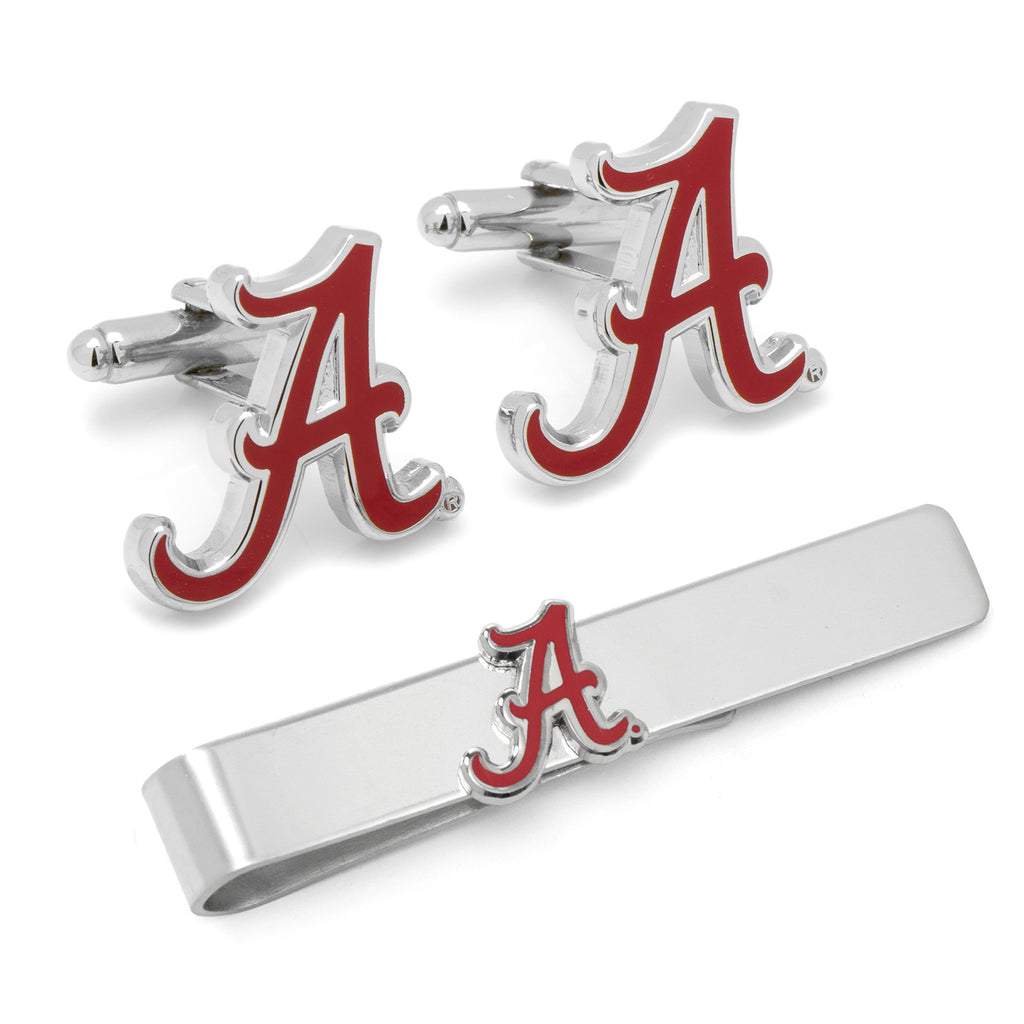 Alabama Crimson Tide Cufflinks and Tie Bar Gift Set