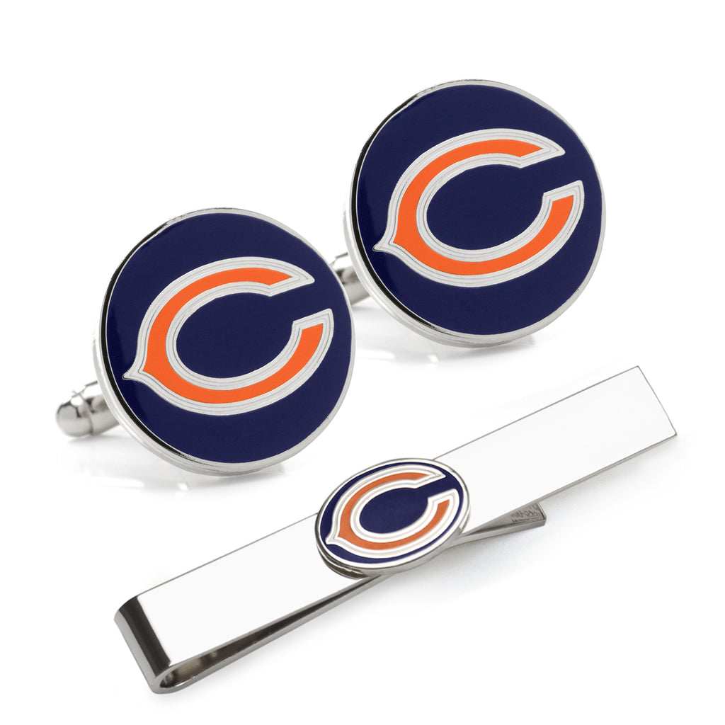 Chicago Bears Cufflinks and Tie Bar Gift Set
