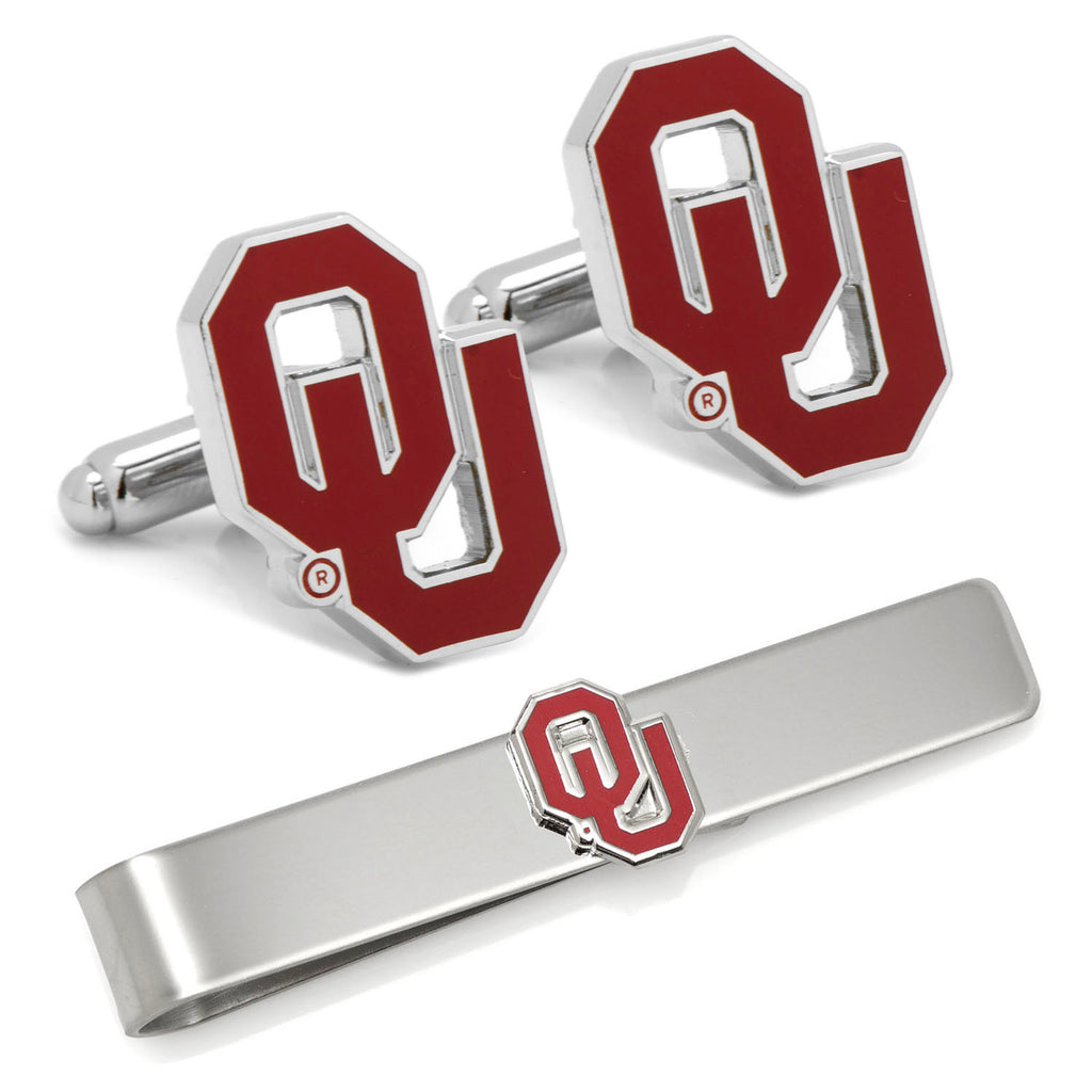 University of Oklahoma Cufflinks and Tie Bar Gift Set