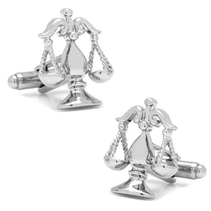 Silver Scales of Justice Cufflinks