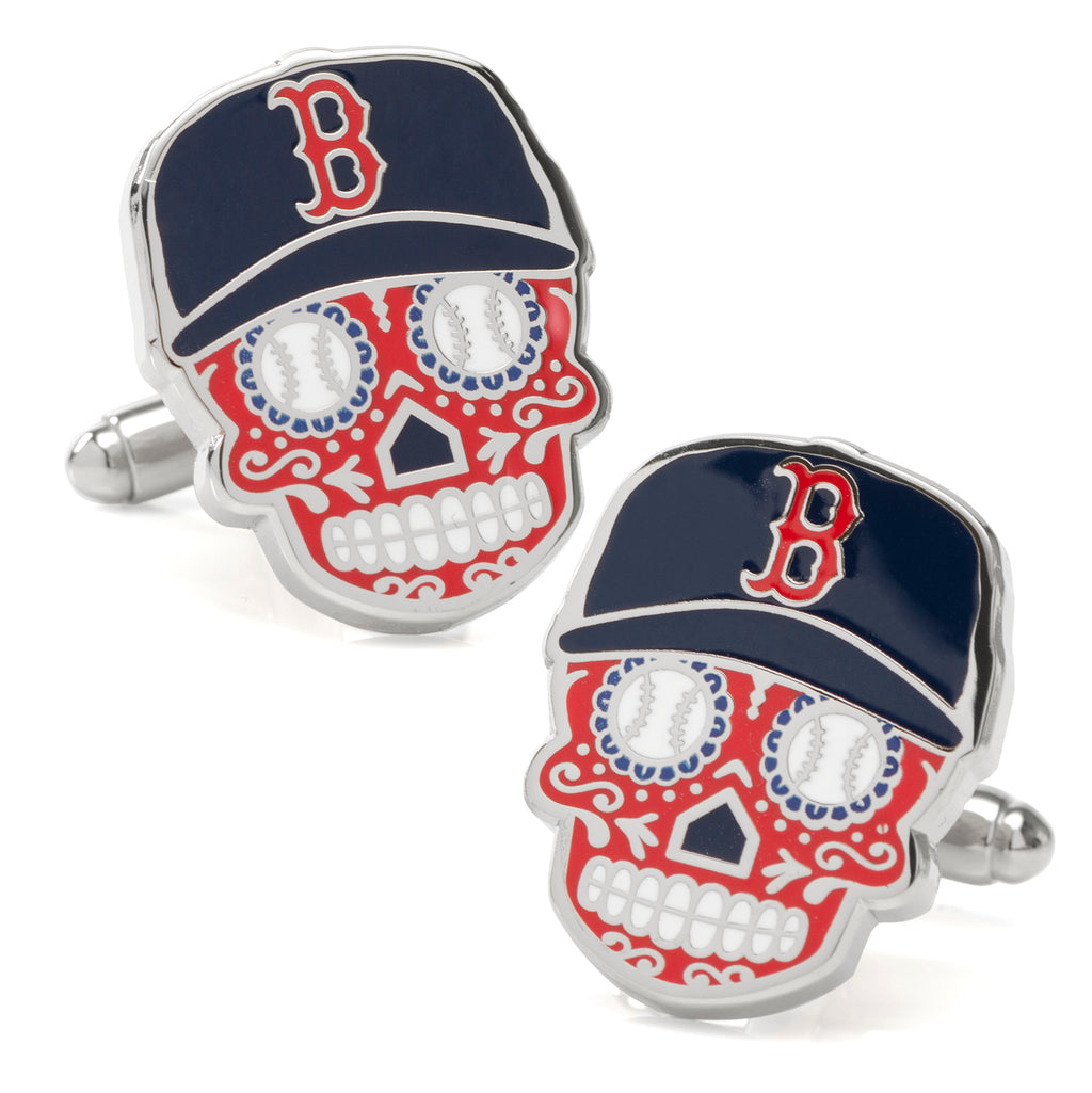Boston Red Sox Sugar Skull Cufflinks