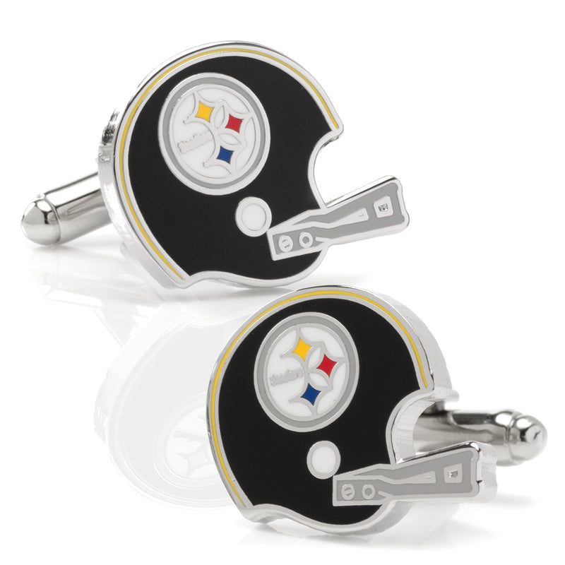 Retro Pittsburgh Steelers Helmet Cufflinks
