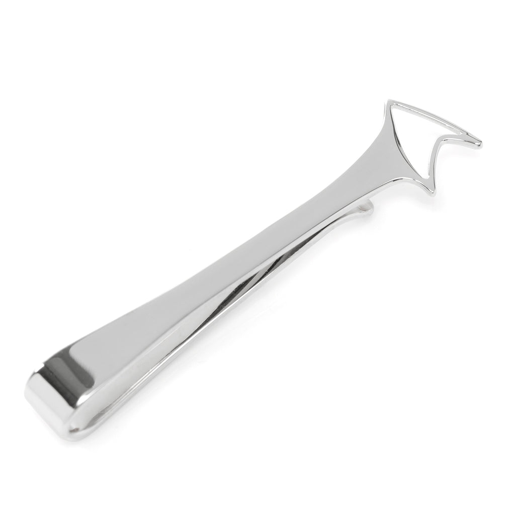 Sterling Silver Cutout Delta Shield Tie Bar