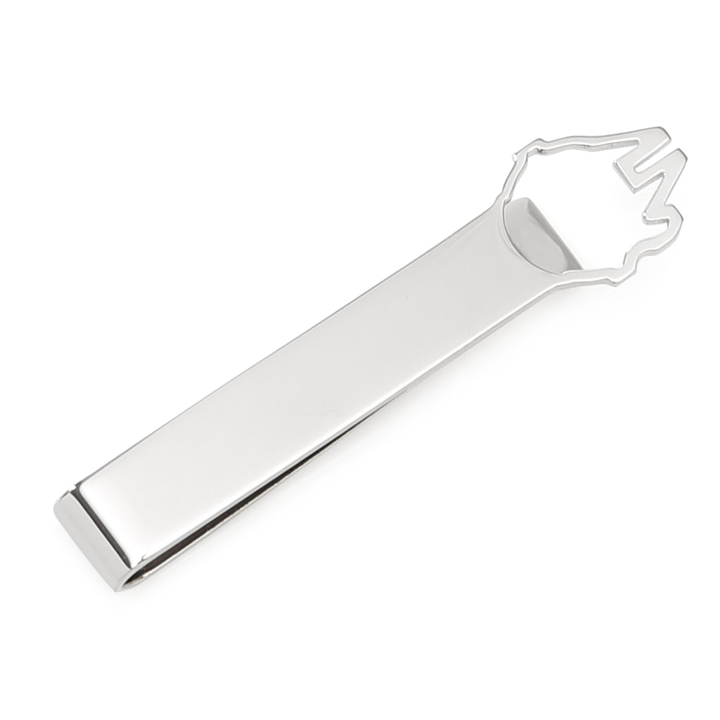 Millennium Falcon Sterling Silver Cutout Tie Bar
