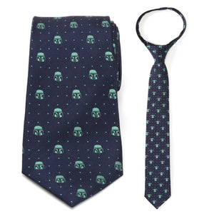 Father and Son Mando and The Child Zipper Necktie Gift Set