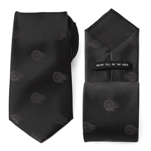 Millennium Falcon Black Tonal Men's Tie