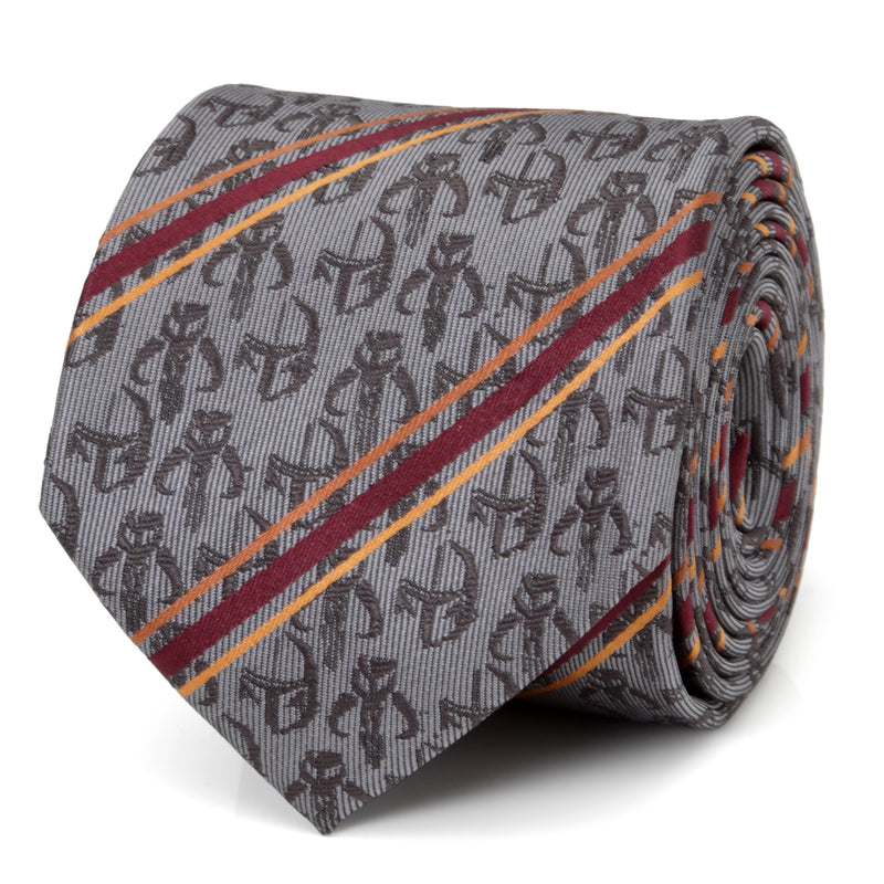 Star Wars Mando Stripe Gray Men's Tie