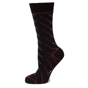 Red Lightsaber Black Men's Socks