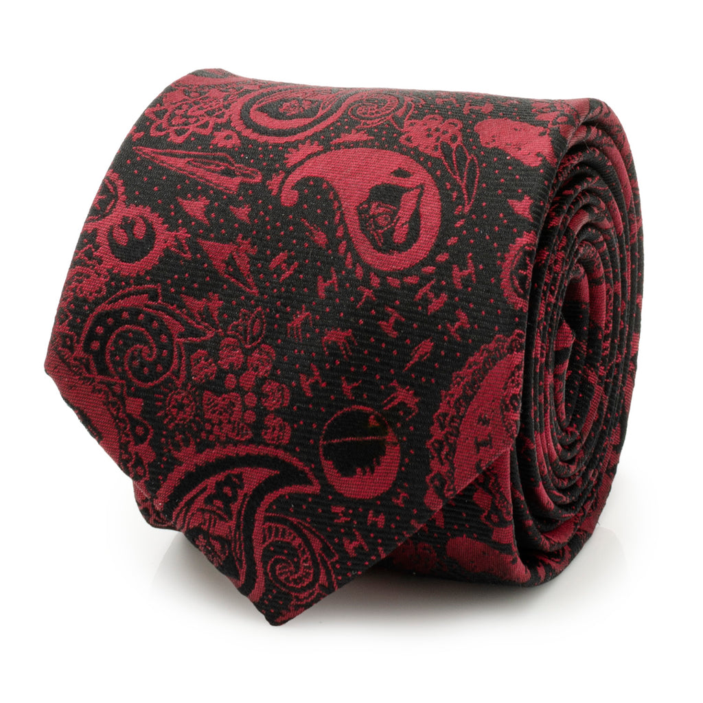 Vader Paisley Black and Red Men's Tie