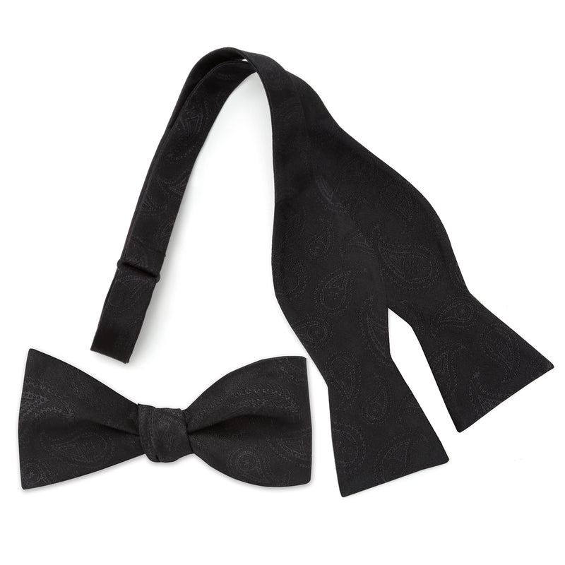 Vader Paisley Black Men's Bow Tie