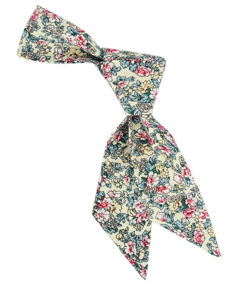 Ivory, Pink and Beige Floral Women's Tie Tie Passion Womens Ties - Paul Malone.com
