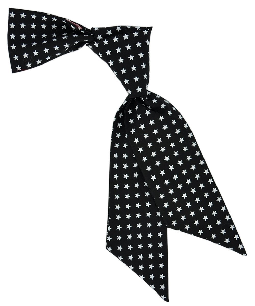 Black and White Star Pattern Hair Tie Tie Passion Womens Ties - Paul Malone.com