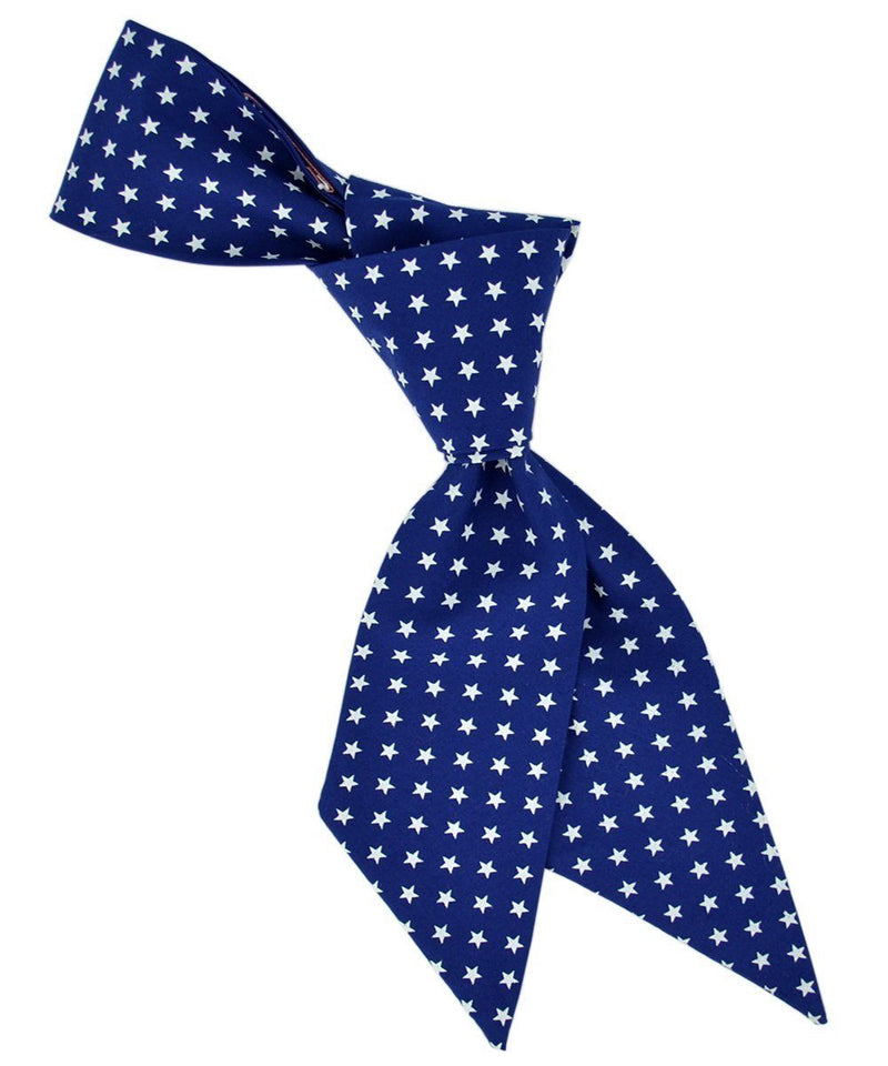 Navy and White Star Pattern Hair Tie Tie Passion Womens Ties - Paul Malone.com