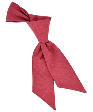 Solid Tango Red Cotton Women's Tie Tie Passion Womens Ties - Paul Malone.com